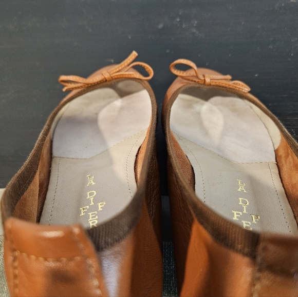 Michele Lipriore Brown Ballet Shoes Sz 38 - Picture 6 of 10